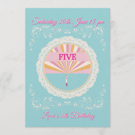 Happy Birthday Fun Invitation Card, Blue RSVP Einladung