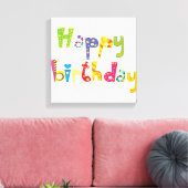 Happy Birthday Fun Letters Leinwanddruck (Insitu (Wohnzimmer))