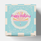 Happy Birthday Fun Party Box, Blue Checkered Geschenkschachtel (Oben)