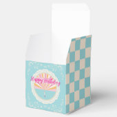Happy Birthday Fun Party Box, Blue Checkered Geschenkschachtel (Geöffnet)