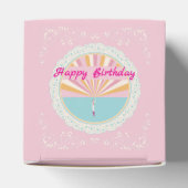 Happy Birthday Fun Party Box, Pink Rainbow Geschenkschachtel (Oben)