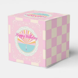Happy Birthday Fun Party Box, Pink Rainbow Geschenkschachtel