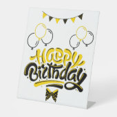 Happy Birthday Fun Pedestal Sign Sockelschild (Vorderseite)