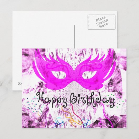 Happy Birthday Fun Postkarte (Vorne/Hinten)