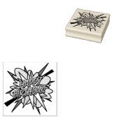 HAPPY BIRTHDAY Fun Retro Comic Book Gummistempel (Stempel)