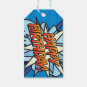 HAPPY BIRTHDAY Fun Retro Comic Pop Art Geschenkanhänger (Vorderseite)