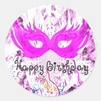 Happy Birthday Fun Runder Aufkleber