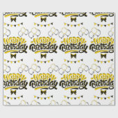 Happy Birthday Fun Wrapping Paper Geschenkpapier (Flach)