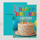 Happy Birthday Funfetti Karte (Vorne/Hinten)