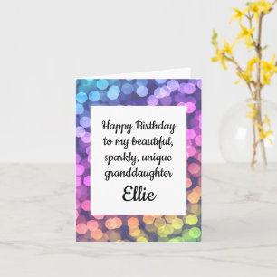 Happy Birthday Funkelnd Grandtochter Card Karte