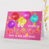 Happy Birthday Funny 60. Meilenstein Personalisier Karte (Gelbe Blume)