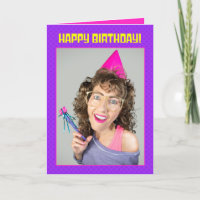 Happy Birthday Funny 80er Retro Frauenfoto