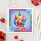 Happy Birthday Funny Balloons Serviette (Beispiel)