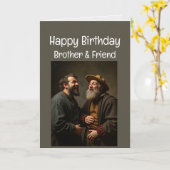 Happy Birthday Funny Brother & Friend Karte (Gelbe Blume)