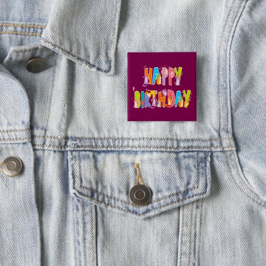 Happy Birthday Funny Cat Lover Bday Celebration Button (Beispiel)