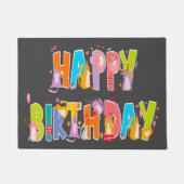 Happy Birthday Funny Cat Lover Bday Celebration Fußmatte (Vorderseite)