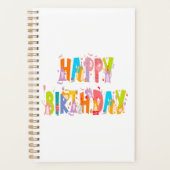 Happy Birthday Funny Cat Lover Bday Celebration Planer (Vorderseite)