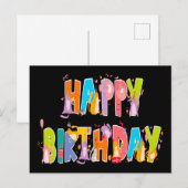 Happy Birthday Funny Cat Lover Bday Celebration Postkarte (Vorne/Hinten)