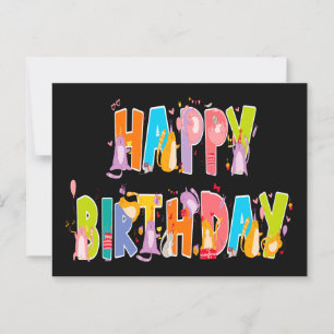 Happy Birthday Funny Cat Lover Bday Celebration Postkarte