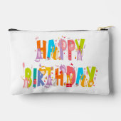 Happy Birthday Funny Cat Lover Bday Celebration Zubehörtasche (Rückseite)