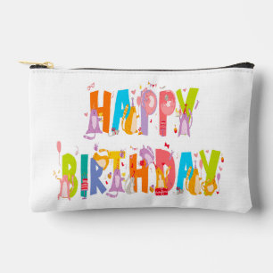 Happy Birthday Funny Cat Lover Bday Celebration Zubehörtasche