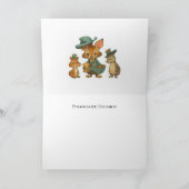 Happy Birthday Funny Cute Cartoon Animals Courier  Karte (Innenseite)