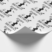 Happy Birthday Funny Dackel Wrapping Paper Geschenkpapier (Ecke)