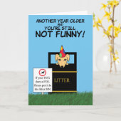 Happy Birthday Funny Dog Joke Karte (Gelbe Blume)