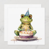 Happy Birthday Funny Frosch Einladung (Vorne/Hinten)