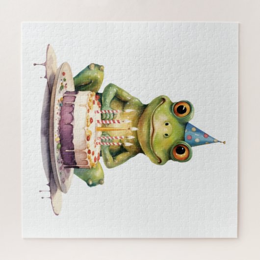 Happy Birthday Funny Frosch Puzzle (Horizontal)
