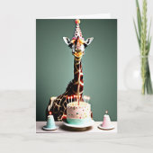 Happy Birthday Funny | Giraffe Karte (Vorderseite)