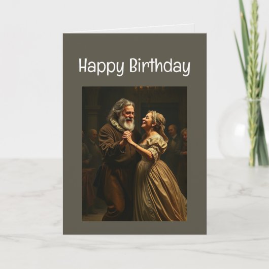 Happy Birthday Funny Good Old Days Karte (Vorderseite)