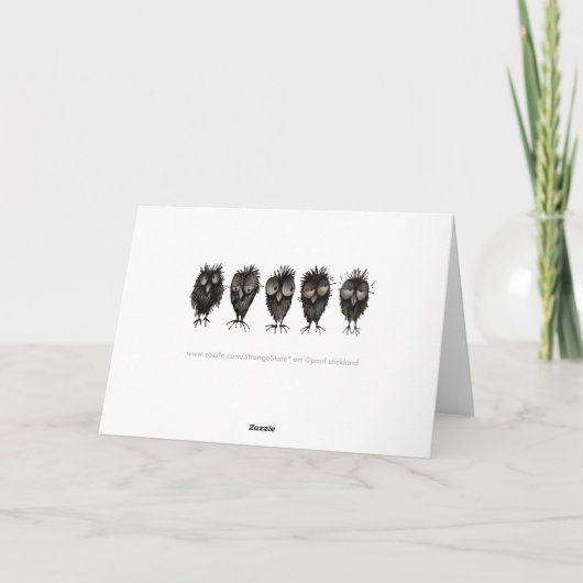 Happy Birthday Funny Grumpy Enkel Owl Karte (Rückseite)