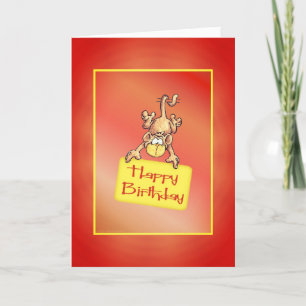 Happy Birthday Funny Monkey Card Karte