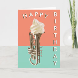 Happy Birthday Funny Music Spaß Ice Cream Cornet Karte
