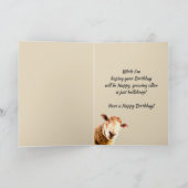 Happy Birthday Funny Sheep Animal Spaß Karte (Innenseite)