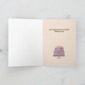 Happy Birthday Funny Squirrel Balloon Custom Text Karte (Innenseite)