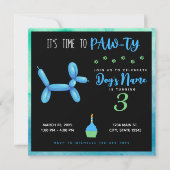 Happy Birthday Fur Baby Boy Dog Party Einladung (Vorderseite)