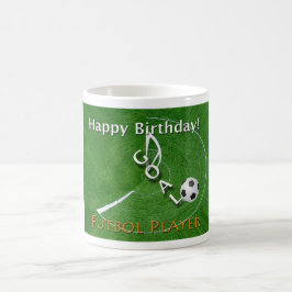 Happy Birthday Futbol Soccer Player Kaffeetasse