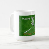 Happy Birthday Futbol Soccer Player Kaffeetasse (Vorderseite Links)