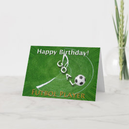 Happy Birthday Futbol Soccer Player Karte