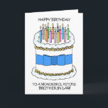 Happy Birthday Future Brother in Law Karte<br><div class="desc">Eine Cartoon-Illustration eines Weißgeburtstortes,  bedeckt mit Kerzen,  begleitet von den Begriffen "Herzlichen Glückwunsch zum Geburtstag eines wunderbaren zukünftigen Schwesters".</div>