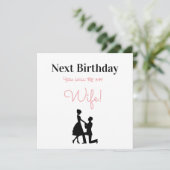 Happy Birthday Future Ehefrau Feiertagskarte (Stehend Vorderseite)