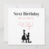 Happy Birthday Future Ehefrau Feiertagskarte (Vorderseite)
