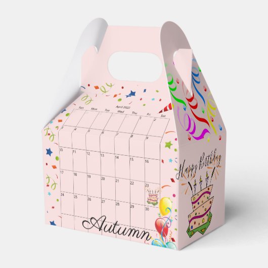 Happy Birthday Gable Favor Box April 2022 Geschenkschachtel (Vorderseite)
