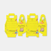 Happy Birthday Gable Favor Box Februar 2022Gelb Geschenkschachtel (Ungefaltet)