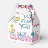 Happy Birthday Gable Favor Box Freunde Familie Geschenkschachtel (Rückseite)