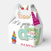 Happy Birthday Gable Favor Box FUN Cupcake Geschenkschachtel (Rückseite)