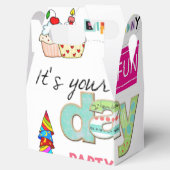 Happy Birthday Gable Favor Box FUN Cupcake Geschenkschachtel (Geöffnet)