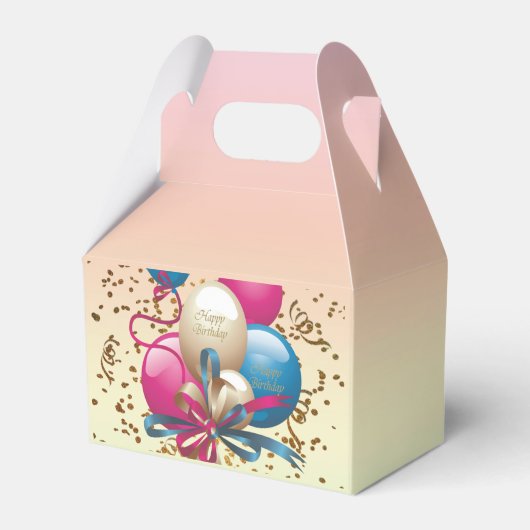 Happy Birthday Gable Favor Box Geschenkschachtel (Vorderseite)